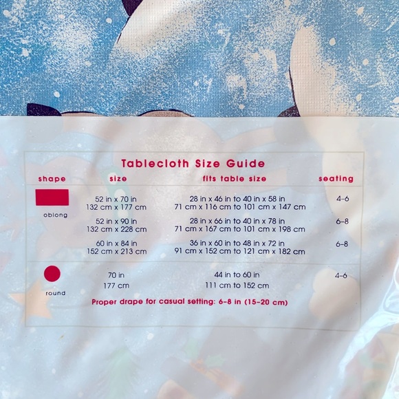 Christmas Table Cloth 70in - Picture 4 of 4